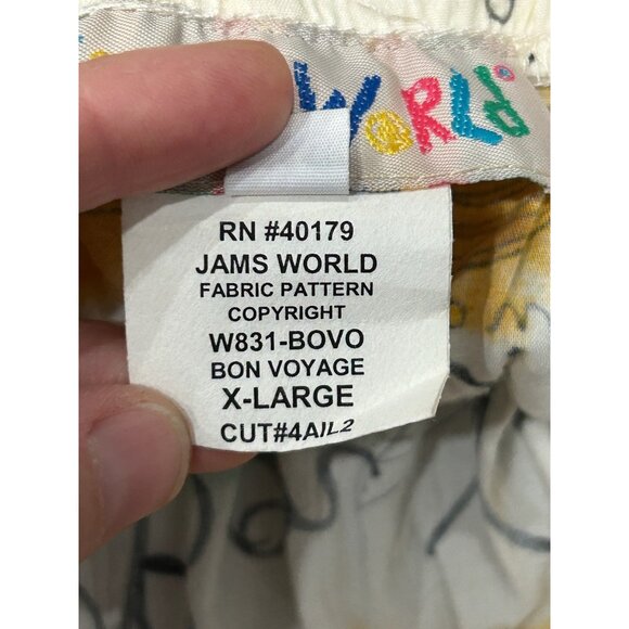 Jams World Bon Voyage Hattie Tropical Print Skirt XL Colorful Elastic Waist - Picture 6 of 10